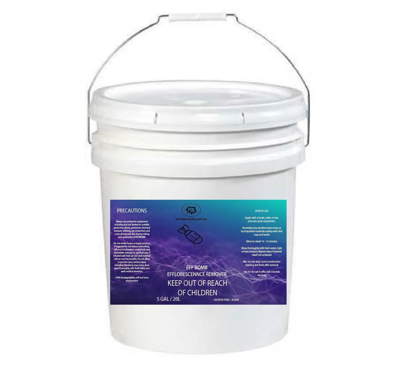 EFF BOMB Efflorescence Remover, Safe Acid Stone Cleaner Canada