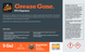 the label for grease gone rtu natural degreaser made in Canada by stonesealer Canada