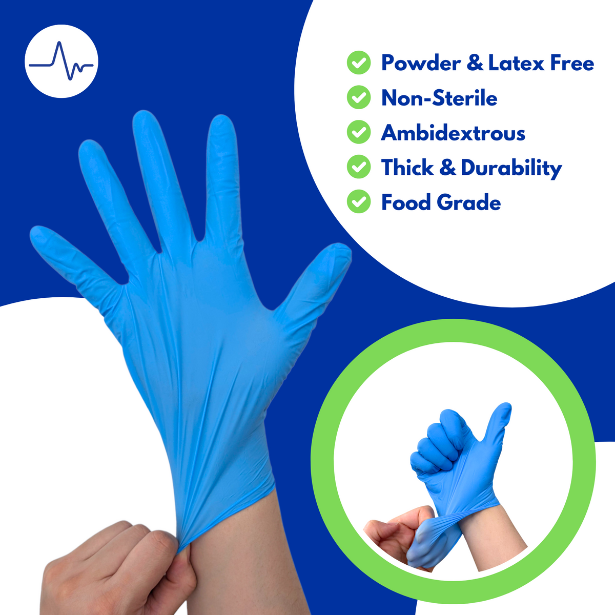 Pacific First Aid Nitrile Exam Gloves 5mil – view 2