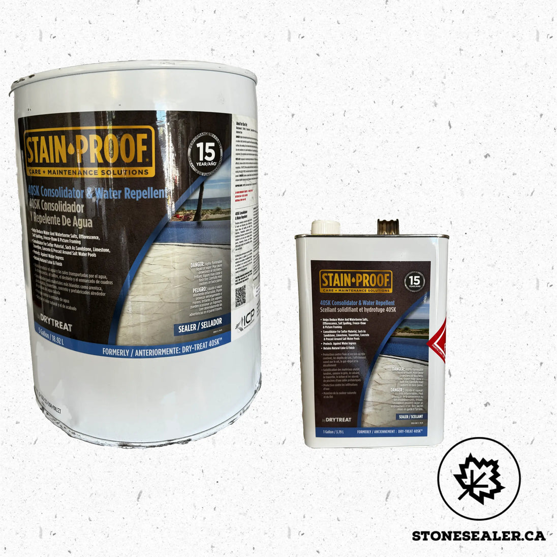 40SK Densifier + Sealer and Water Repellent | Stone and Concrete Sealer | Stain Proof by DryTreat | Canada - StoneSealer Canada Stone Sealer