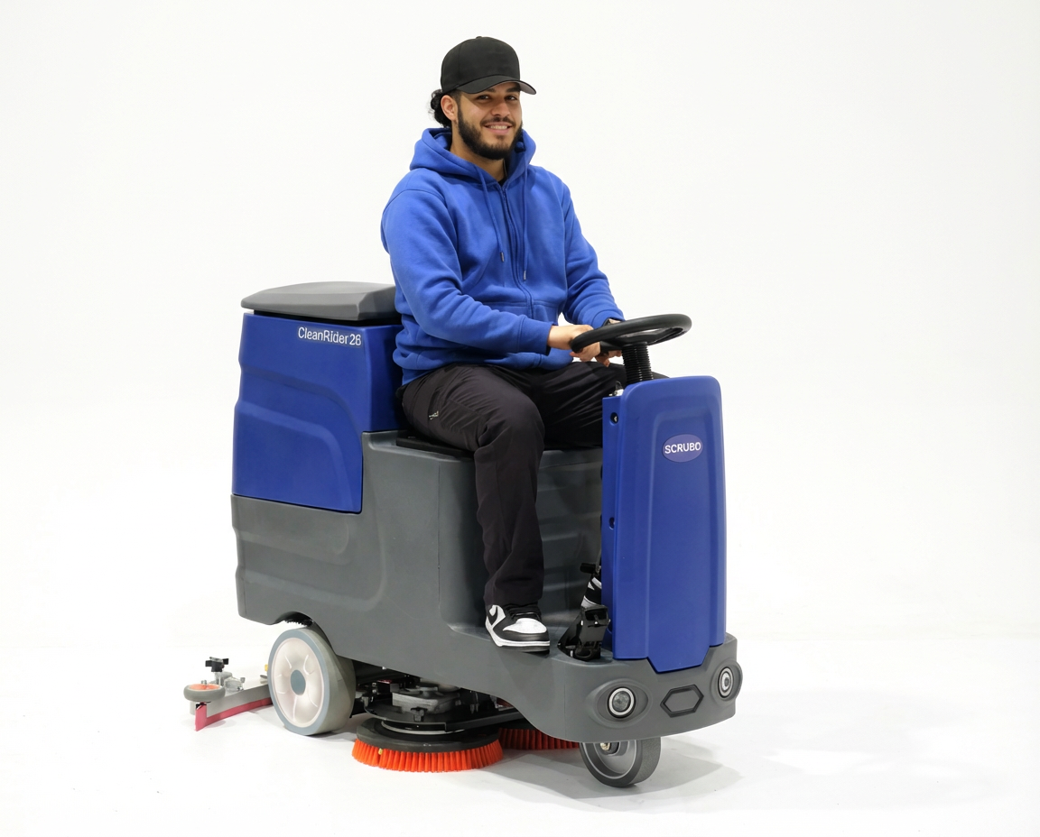 CleanRider 26" Electric Ride on Surface Scrubber and Cleaner | Scrubo – view 2