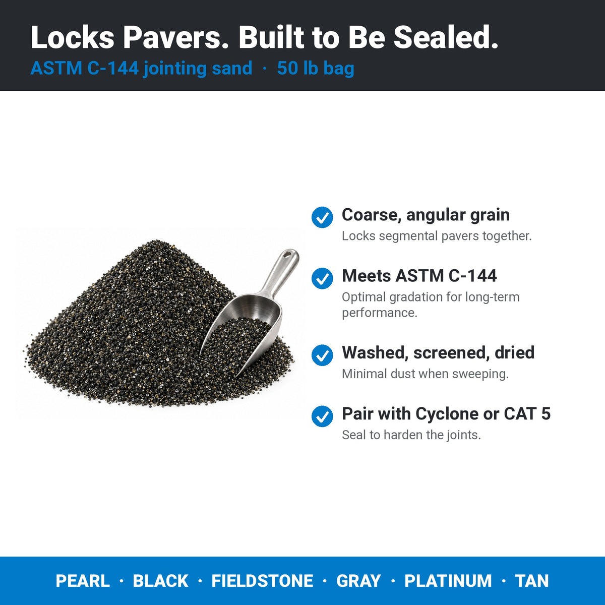 Trident SEK Premium Paver Jointing Sand key benefits