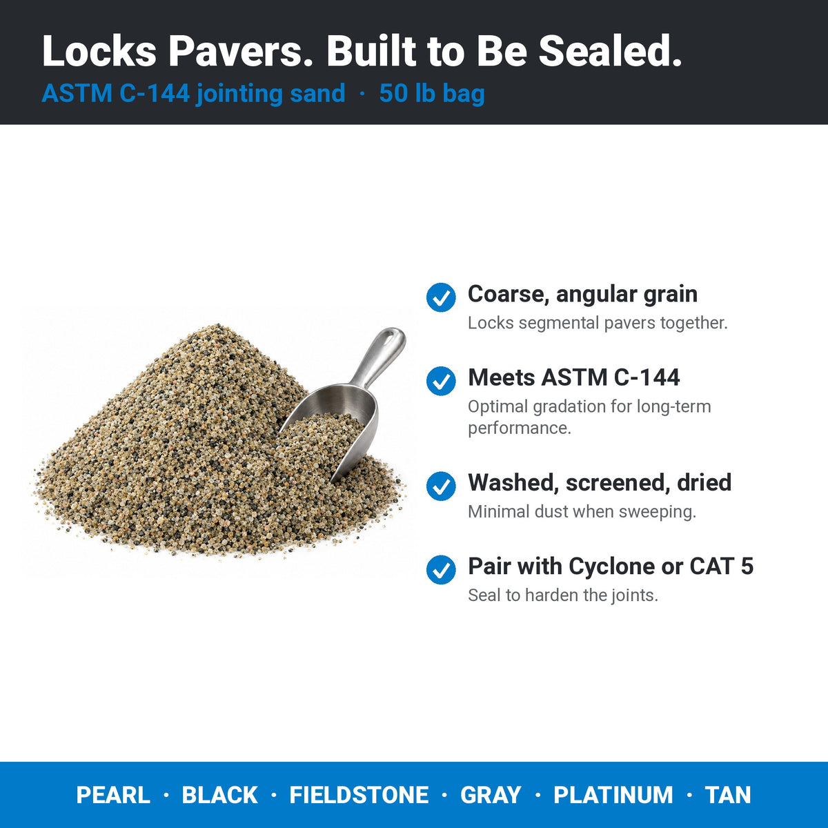 Trident SEK Premium Paver Jointing Sand key benefits