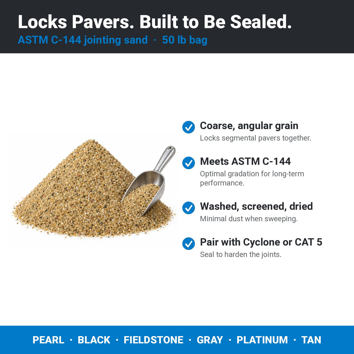 Trident SEK Premium Paver Jointing Sand key benefits